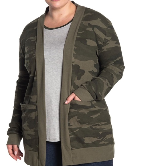 sweet romeo thermal pocket cardigan
